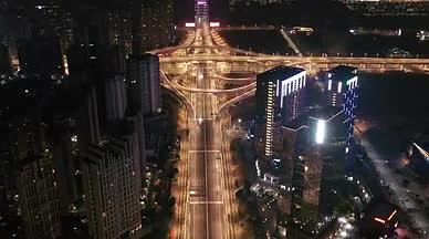 城市夜景高清航拍视频的预览图